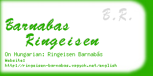 barnabas ringeisen business card